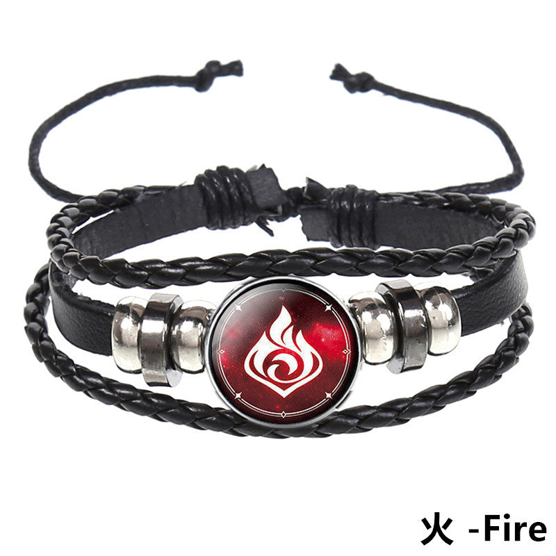 Wholesale Time Gemstone Woven Beaded Leather Bracelet