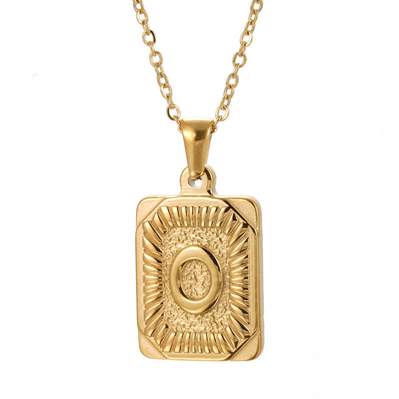 Wholesale Brand Letter Pendant Gold Plated Necklaces