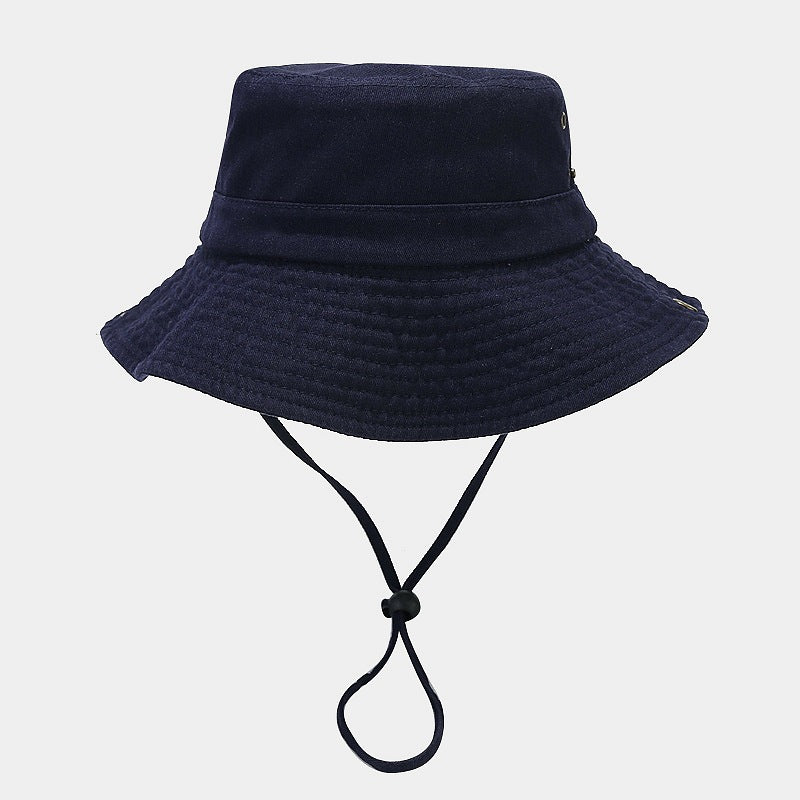 Wholesale  Patchwork Solid Color Wide-Brimmed Bucket Hat  Sun Hat