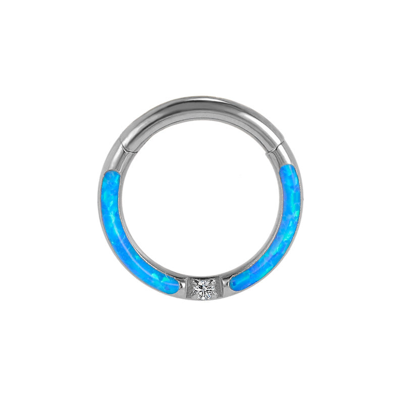 Wholesale Titanium Steel Opal Piercing Earrings