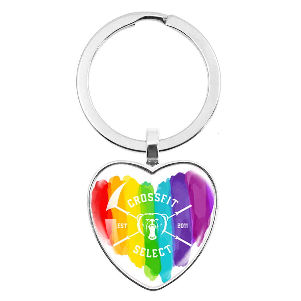 Wholesale LGBT Rainbow Love Metal Keychain