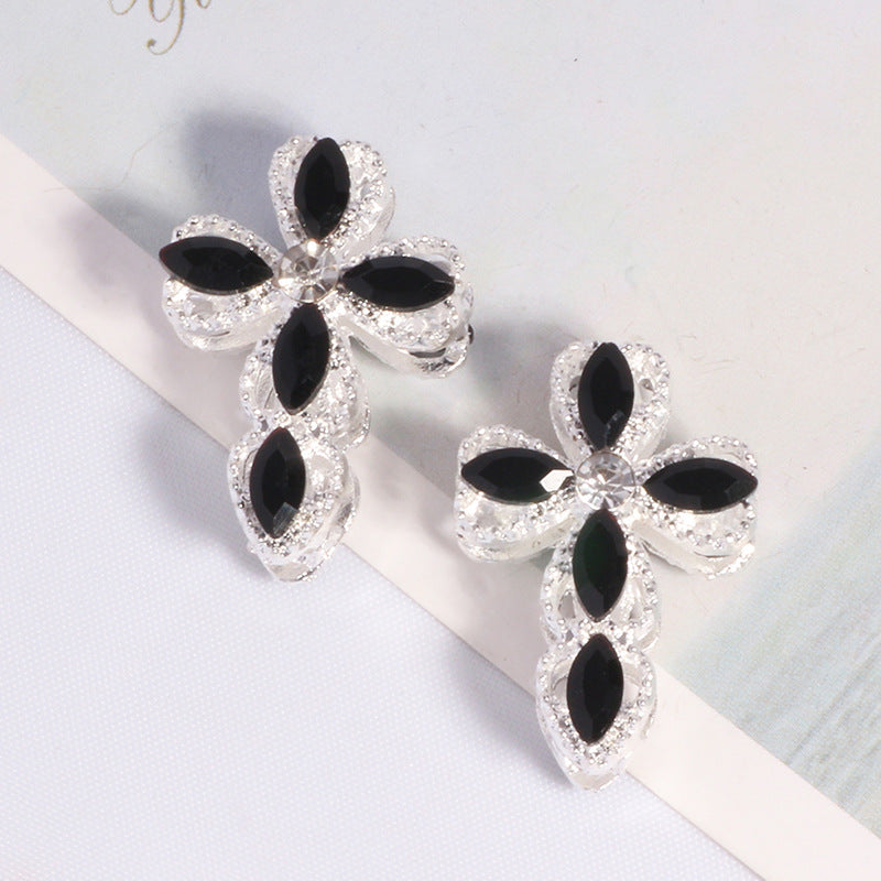 Wholesale 3PCS/Pack Alloy Stereo Cross DIY Straight Hole Beads Cute Decorative Mobile Phone Chain Key Chain Bag Chain Accessories