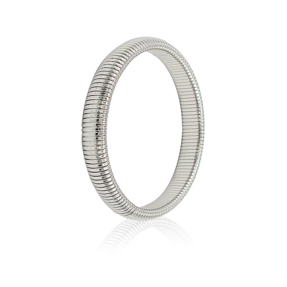 Wholesale Stainless Steel Stretch Stainless Steel 18K Gold Bracelet