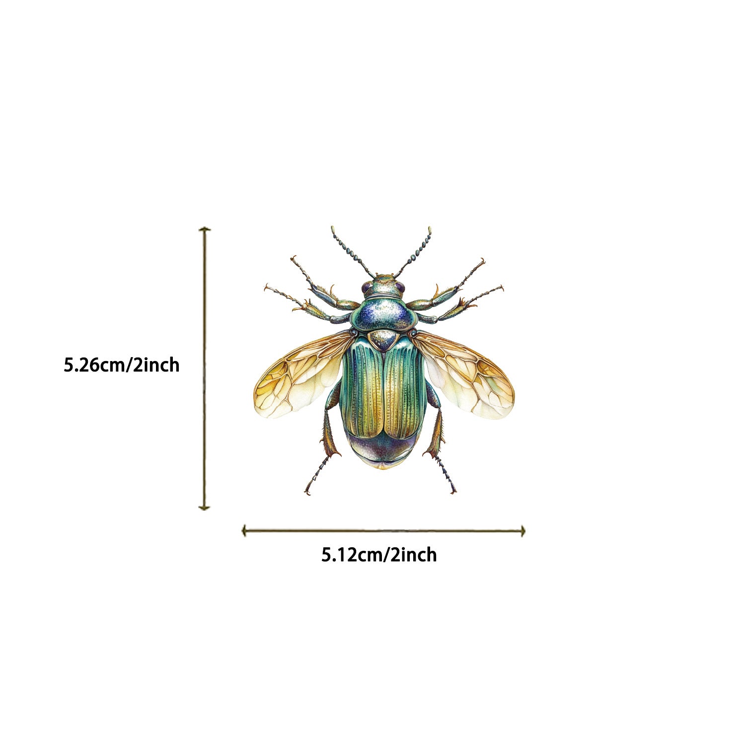 Wholesale 50pcs/pack  transparent ins insect sticker bag waterproof transparent PET hand account decoration guitar notebook cross-border