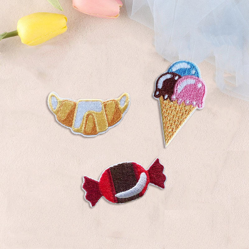Wholesale ice cream cake embroidery patch FS