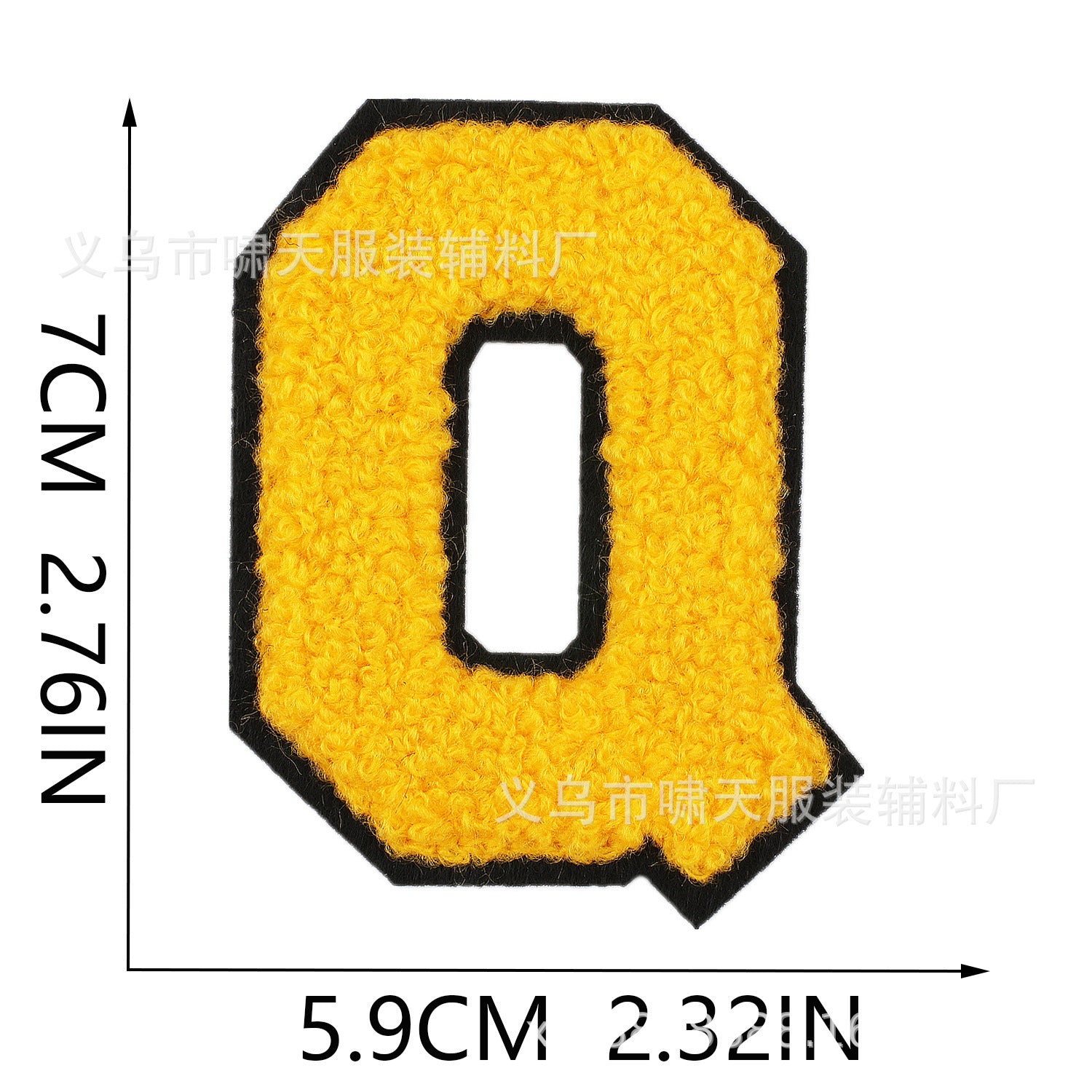 Wholesale Khaki English alphabet patch