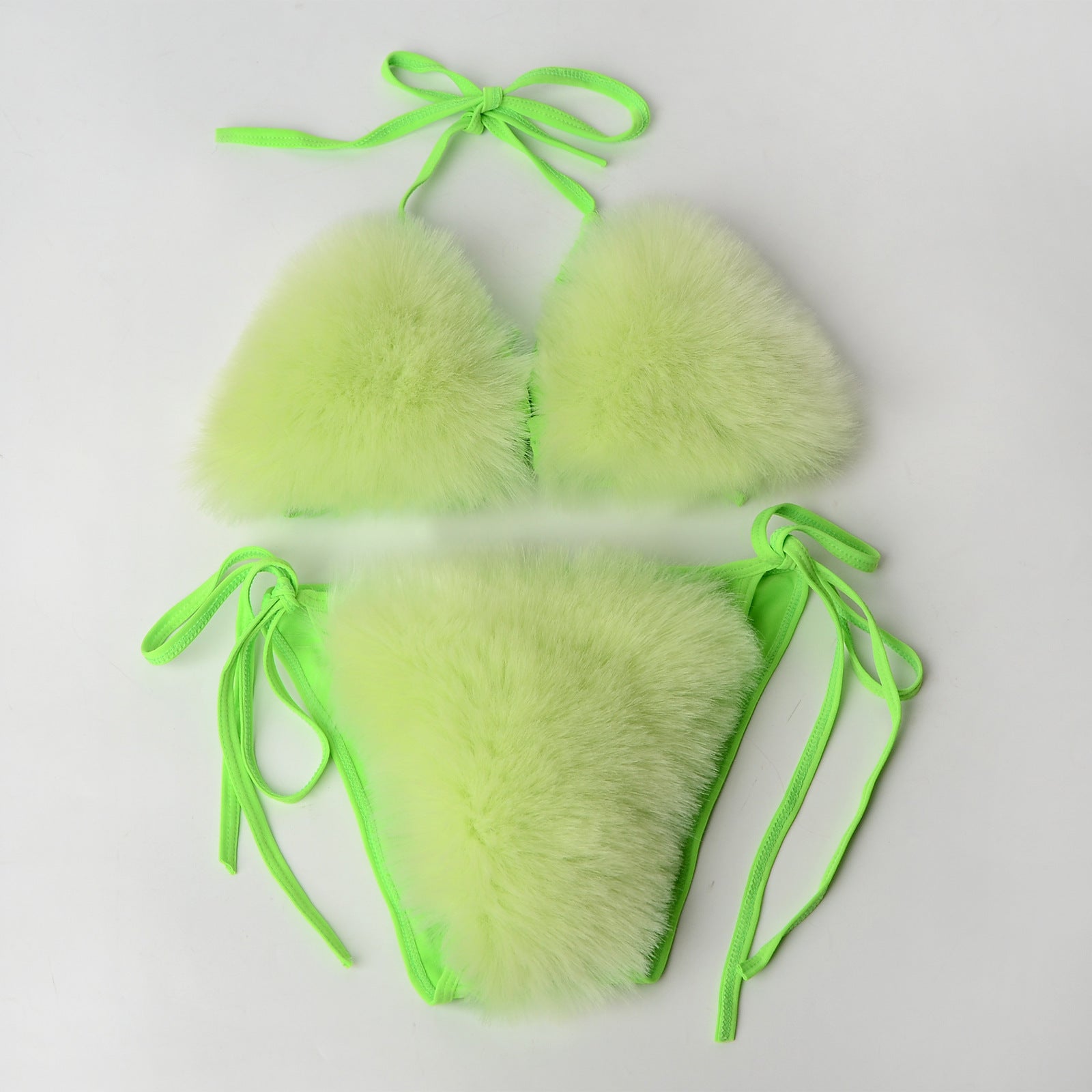 Wholesale Solid Color Bikini Plush Swimwear