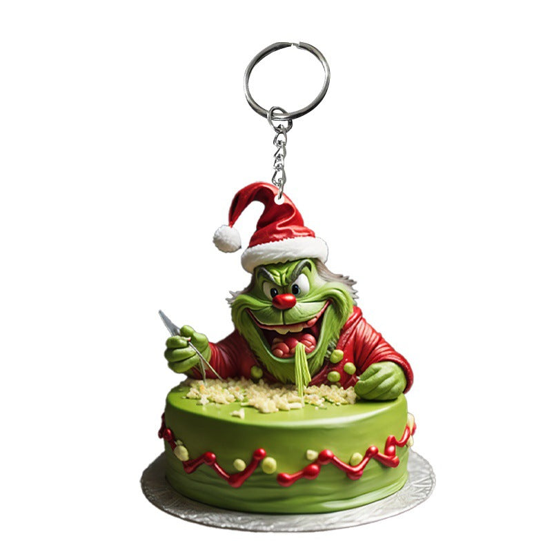 Wholesale Christmas Cake Gift Acrylic Keychain
