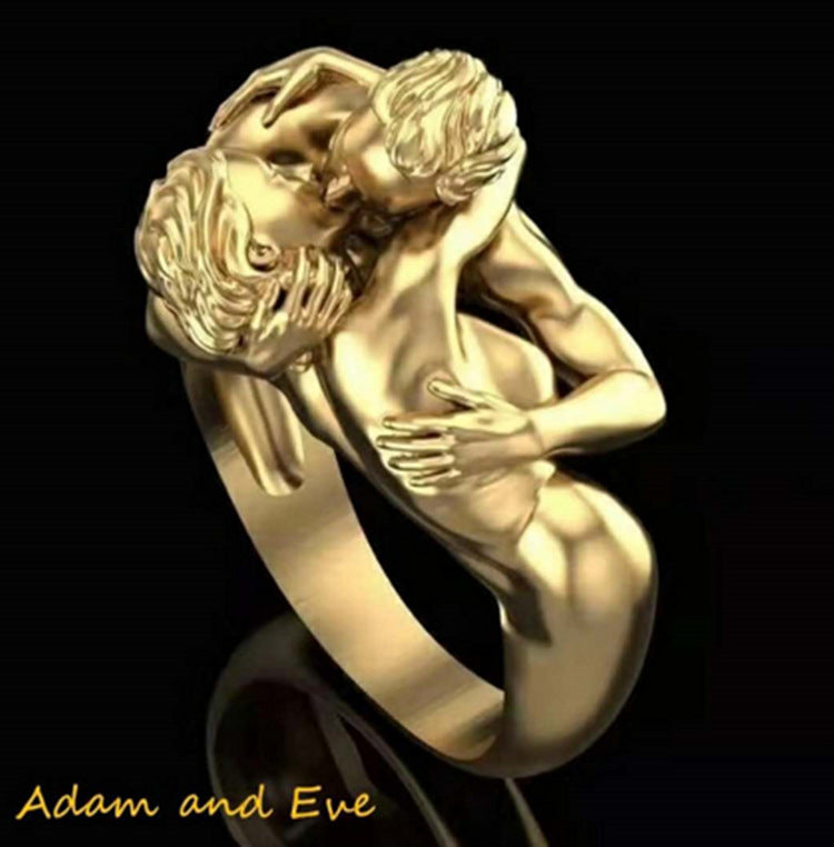 Wholesale Gold Male Female Love Art Rings