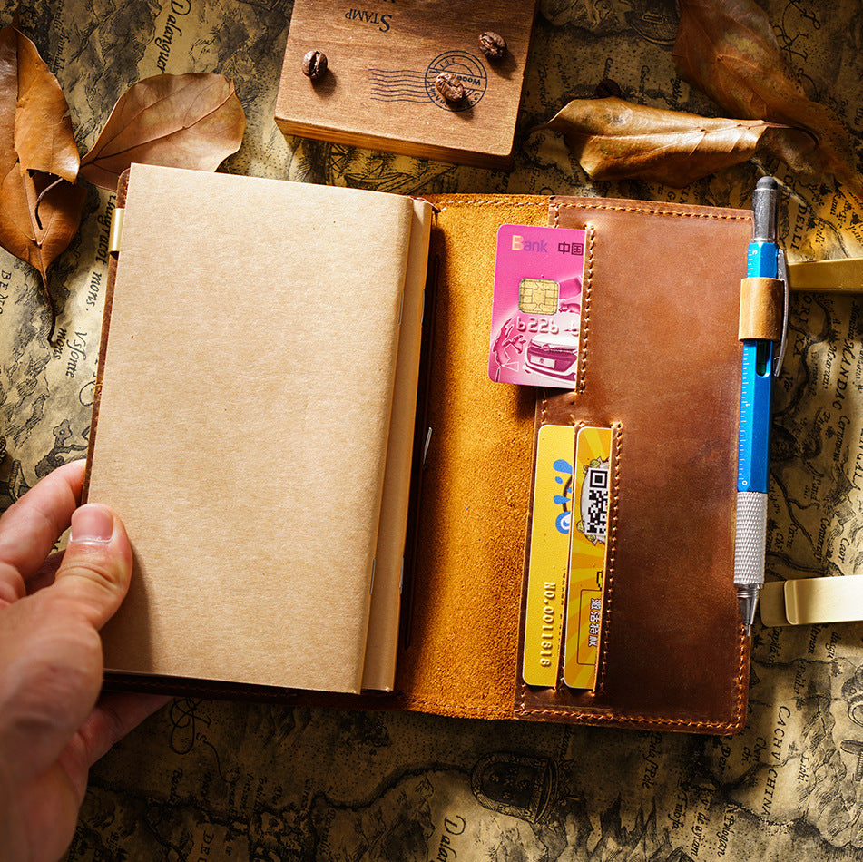 Wholesale Cowhide Mini Notebook Creative Loose-leaf Multifunctional Retro Notebook