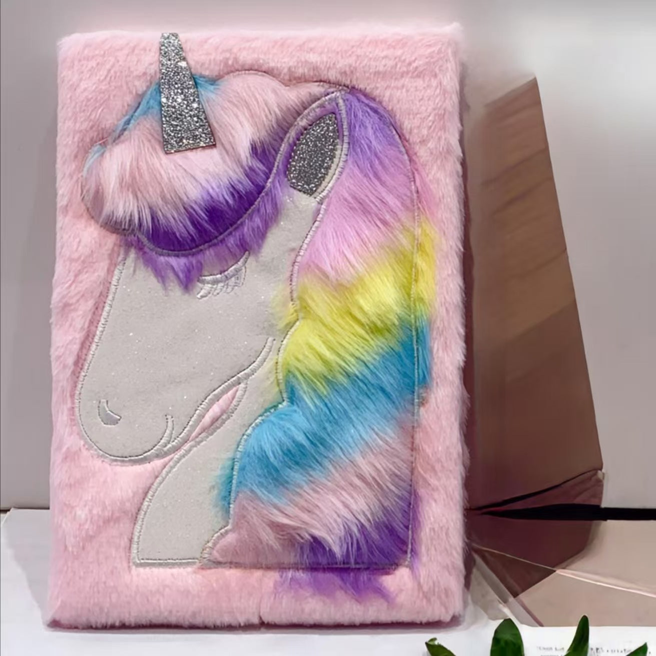 Wholesale Plush Cartoon Unicorn Notebook Children' s Cultural Stationery Journal Gift