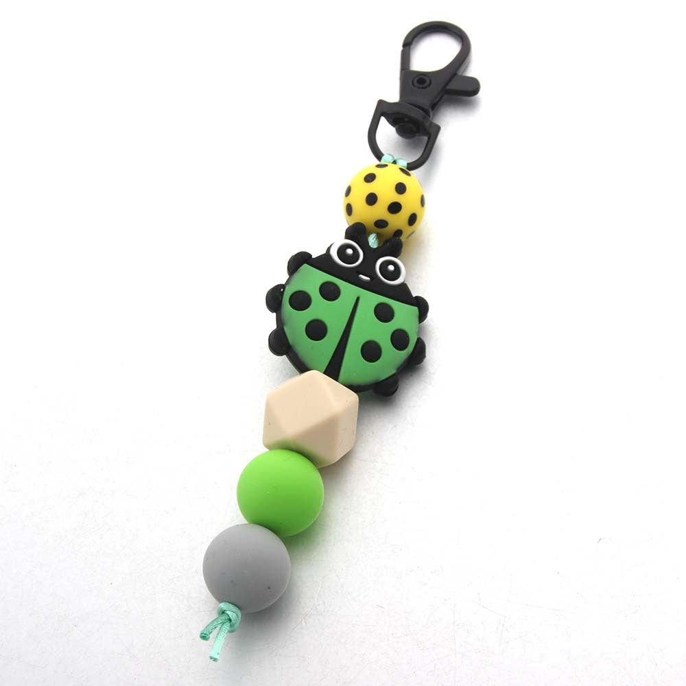 Wholesale Silicone DIY Bead Keychain Sloth Animal Cartoon Bag Pendant
