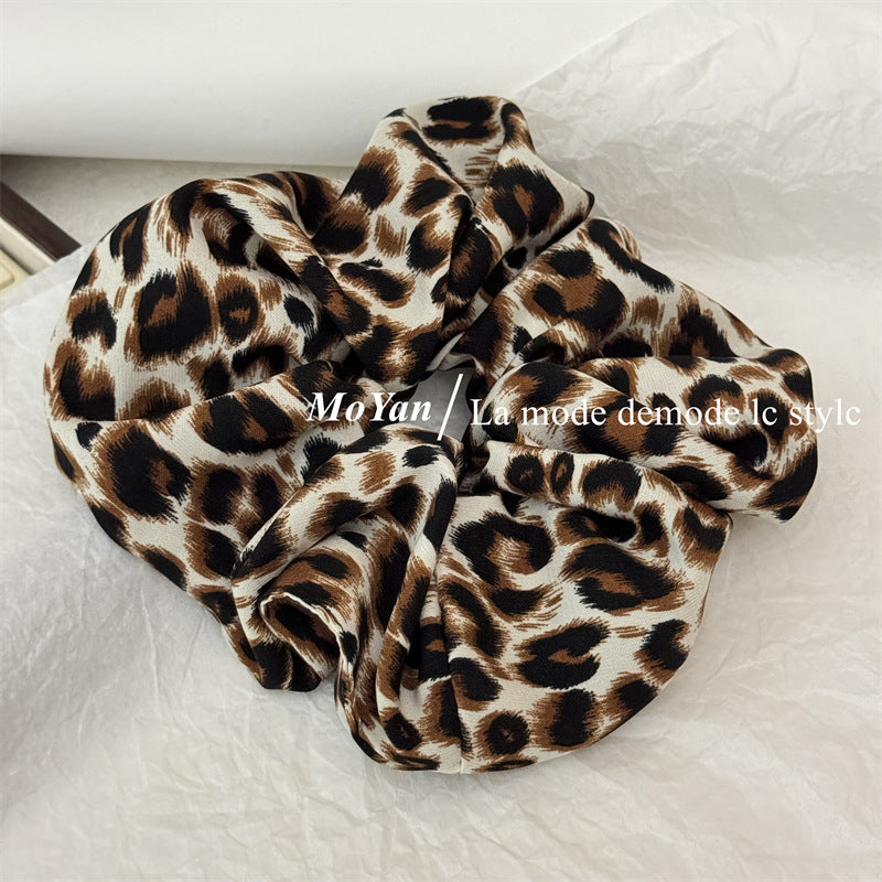 Wholesale Versatile Temperament Leopard Print Large Intestine Retro Elegant Hair Tie