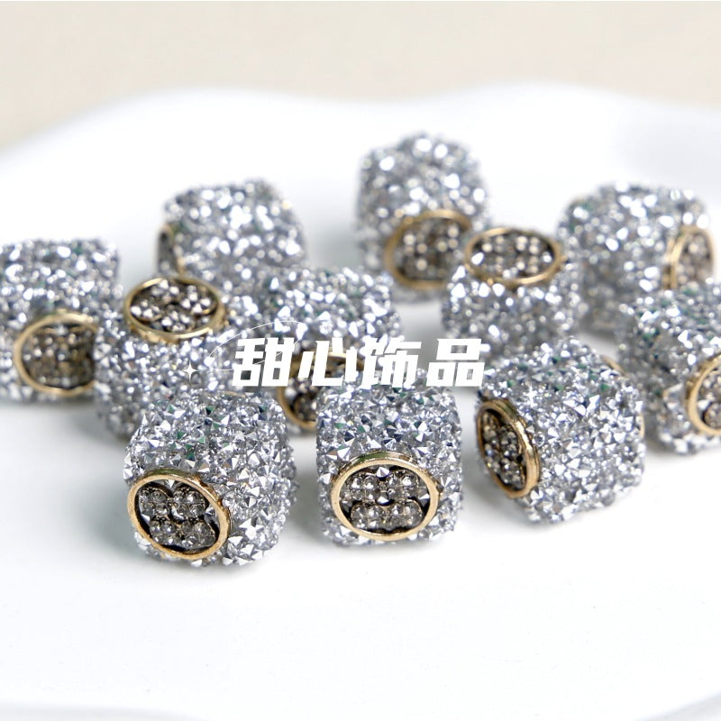 Wholesale 5pcs/pack Black cube sugar diamond DIY beads