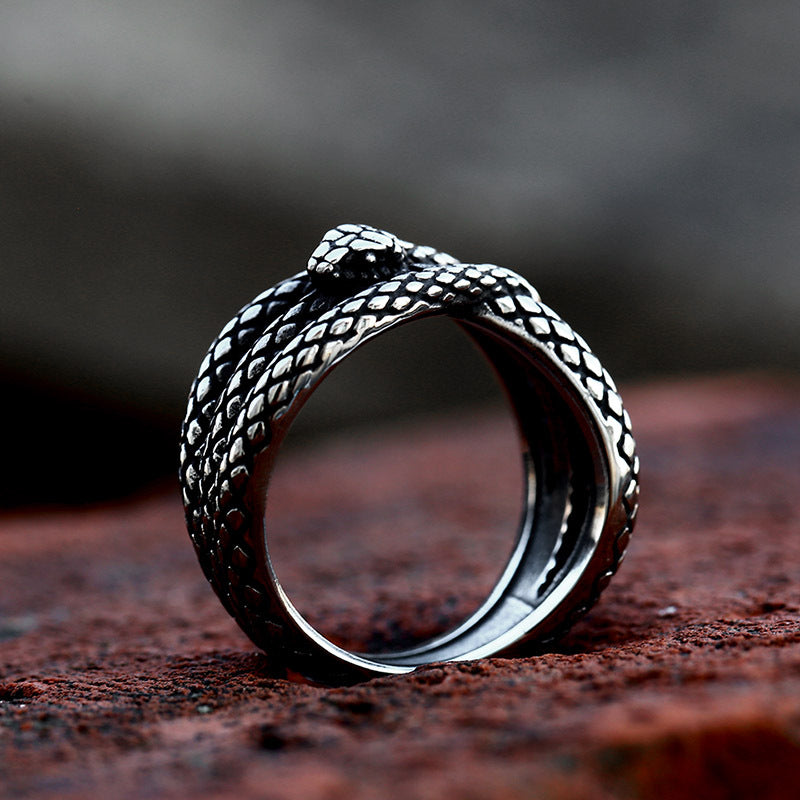 Wholesale Vintage Stainless Steel Cast Snake Ring