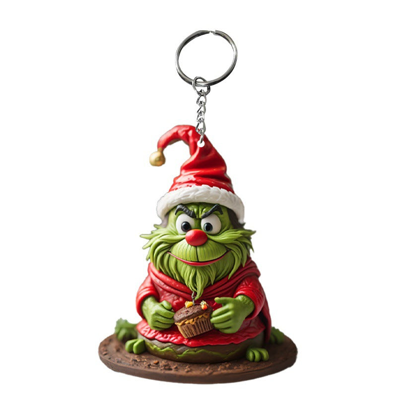 Wholesale Christmas Cake Gift Acrylic Keychain