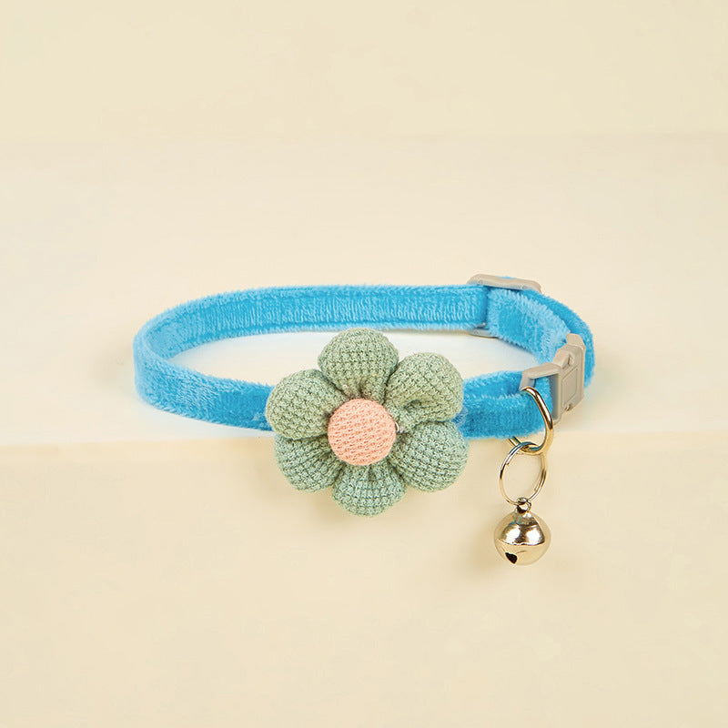 Wholesale Cute Flower Adjustable Bell Traction Collar
