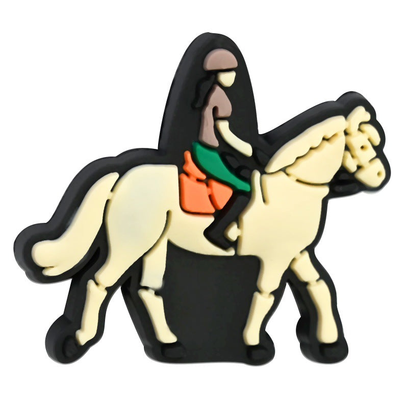 Wholesale Random 100pcs/pack  Cartoon Cowboy Series Soft Rubber Beads