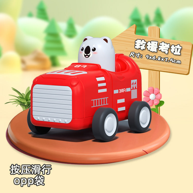 Wholesale Push Pull Back Car Inertia Car Creative Cartoon Toy Car Car Kindergarten Baby Toy