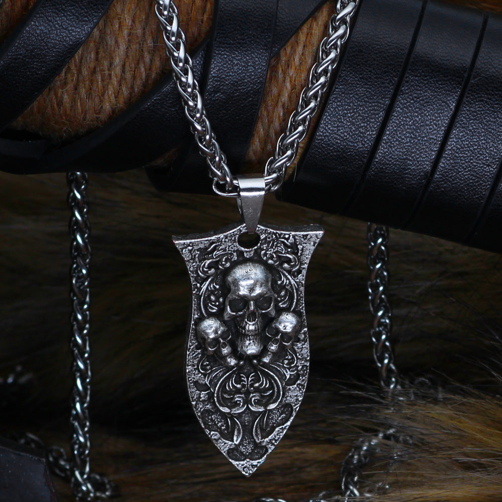 Wholesale Gothic Skull Pendant Alloy Necklace