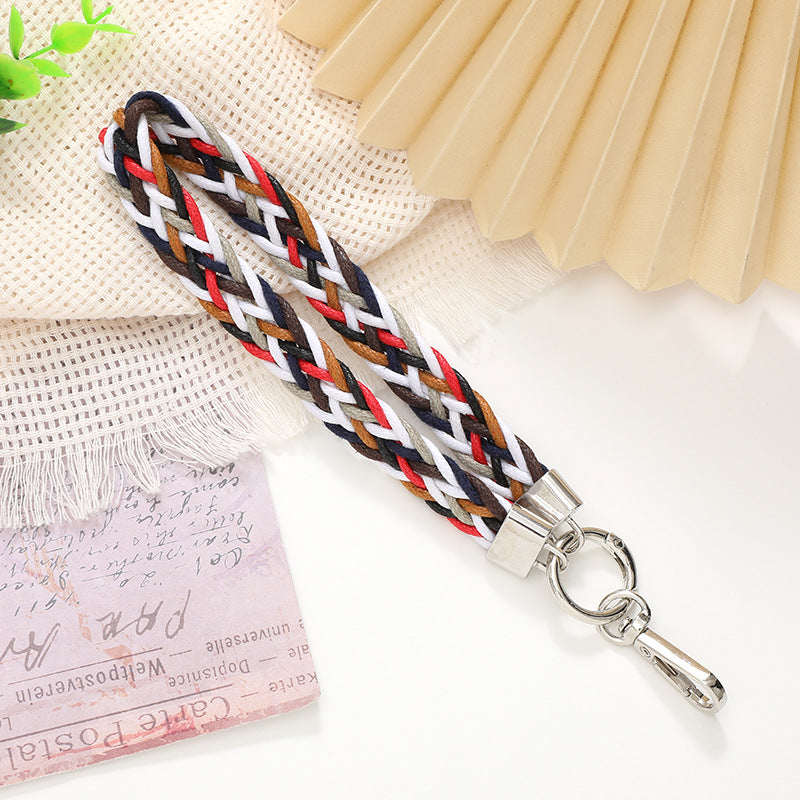 Wholesale Colorful Braided Lanyard Keychain