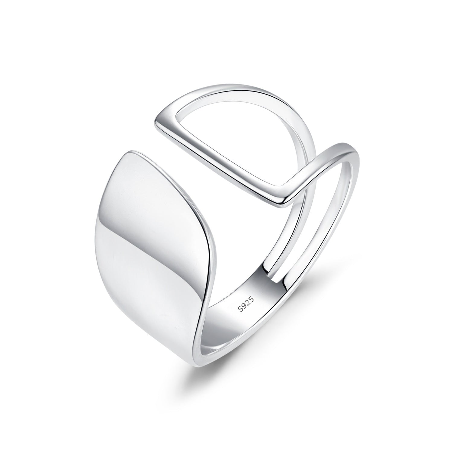 Wholesale Sterling Silver Geometric Smooth Open Ring