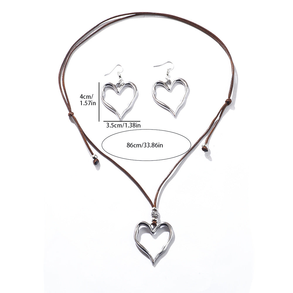 Wholesale Jewelry Sweet Cool Wind Exaggerated Love  Necklace