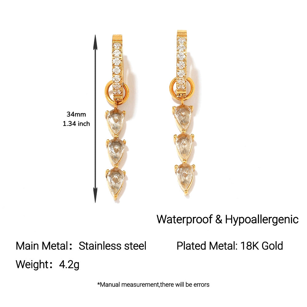 Wholesale Stainless steel and titanium steel earrings  geometric earrings