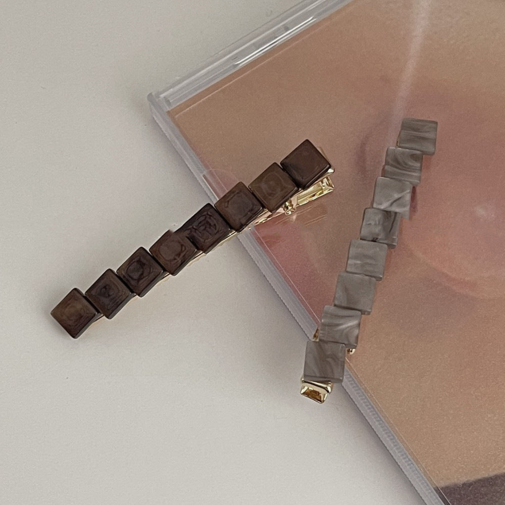 Wholesale Small Square Pattern Acetate Hair Clips