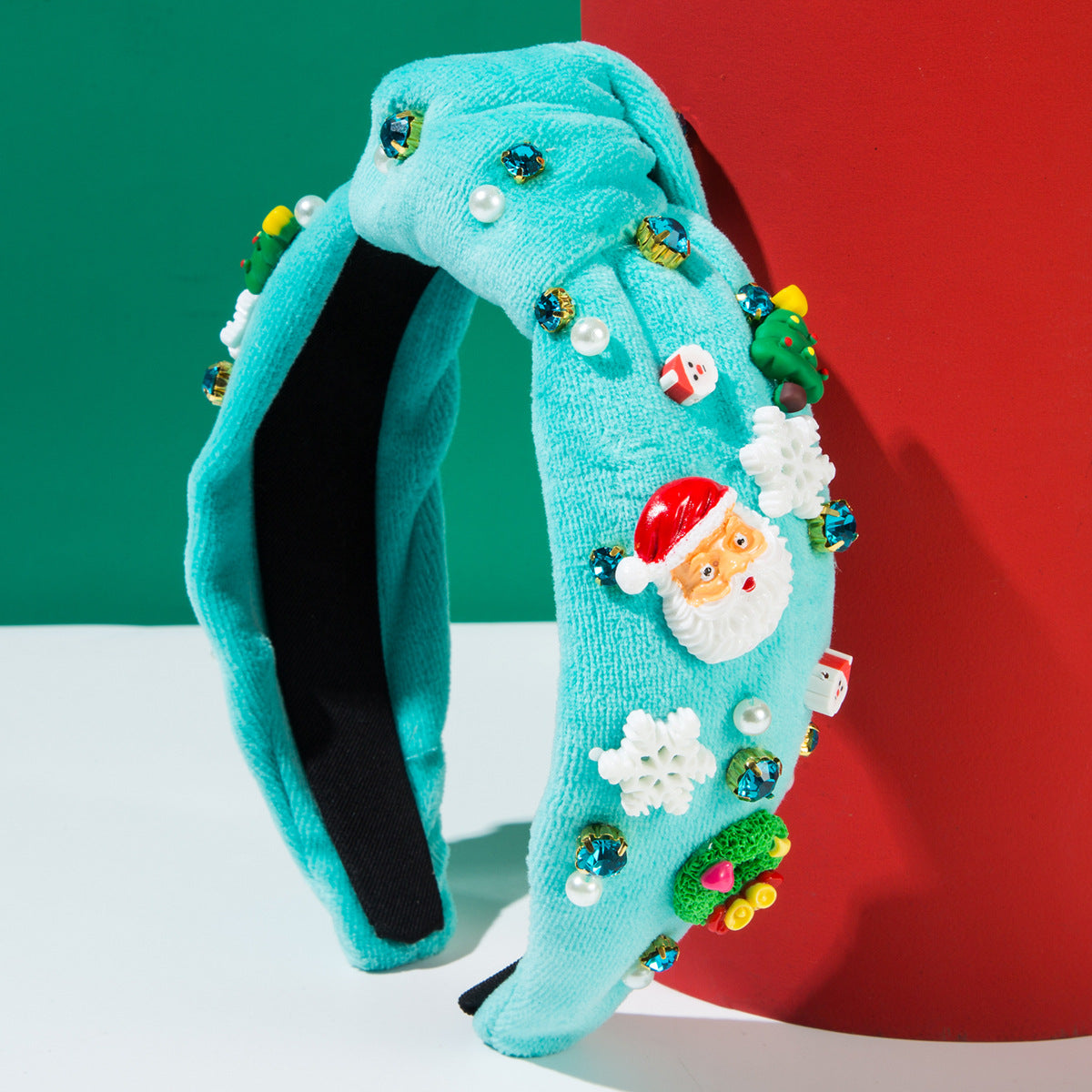 Wholesale New Flannel Christmas Diamond-encrusted Snowflake Headband