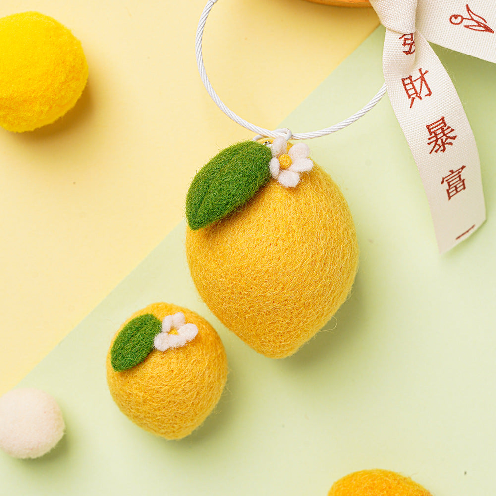 Wholesale Wool Felt Simulated Fruit Keychain