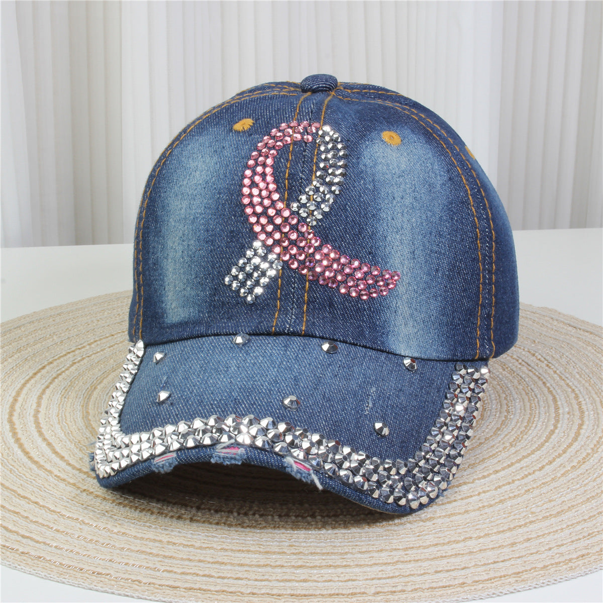 Wholesale British Denim Diamond Casual Baseball Cap