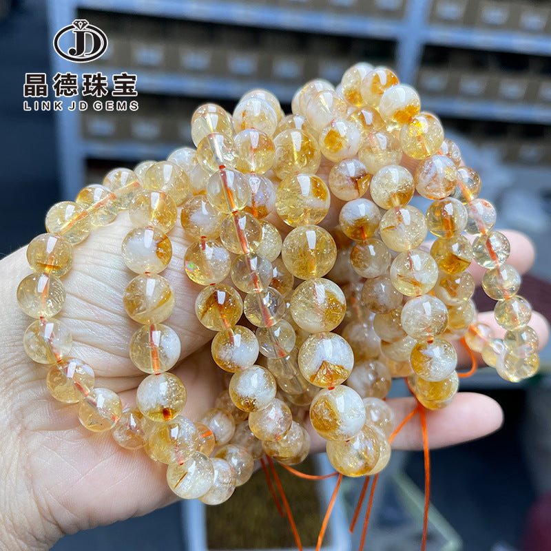 Wholesale Natural Snowflake Huangta Crystal Bracelet