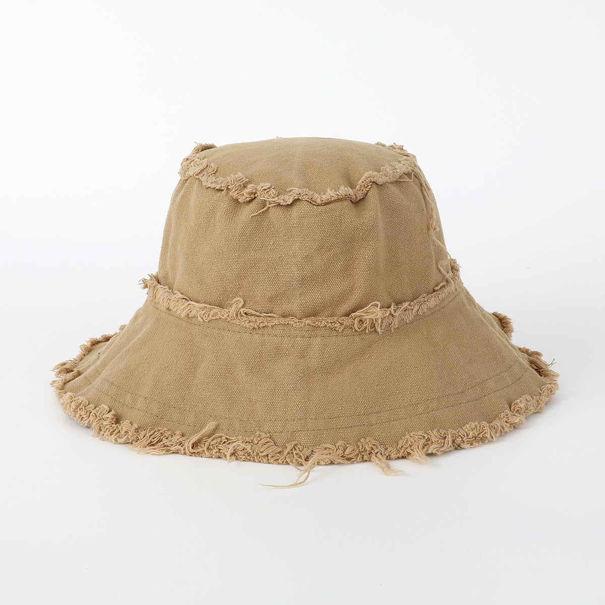 Wholesale Cotton Fur Trimmed Solid Color Fisherman Hats