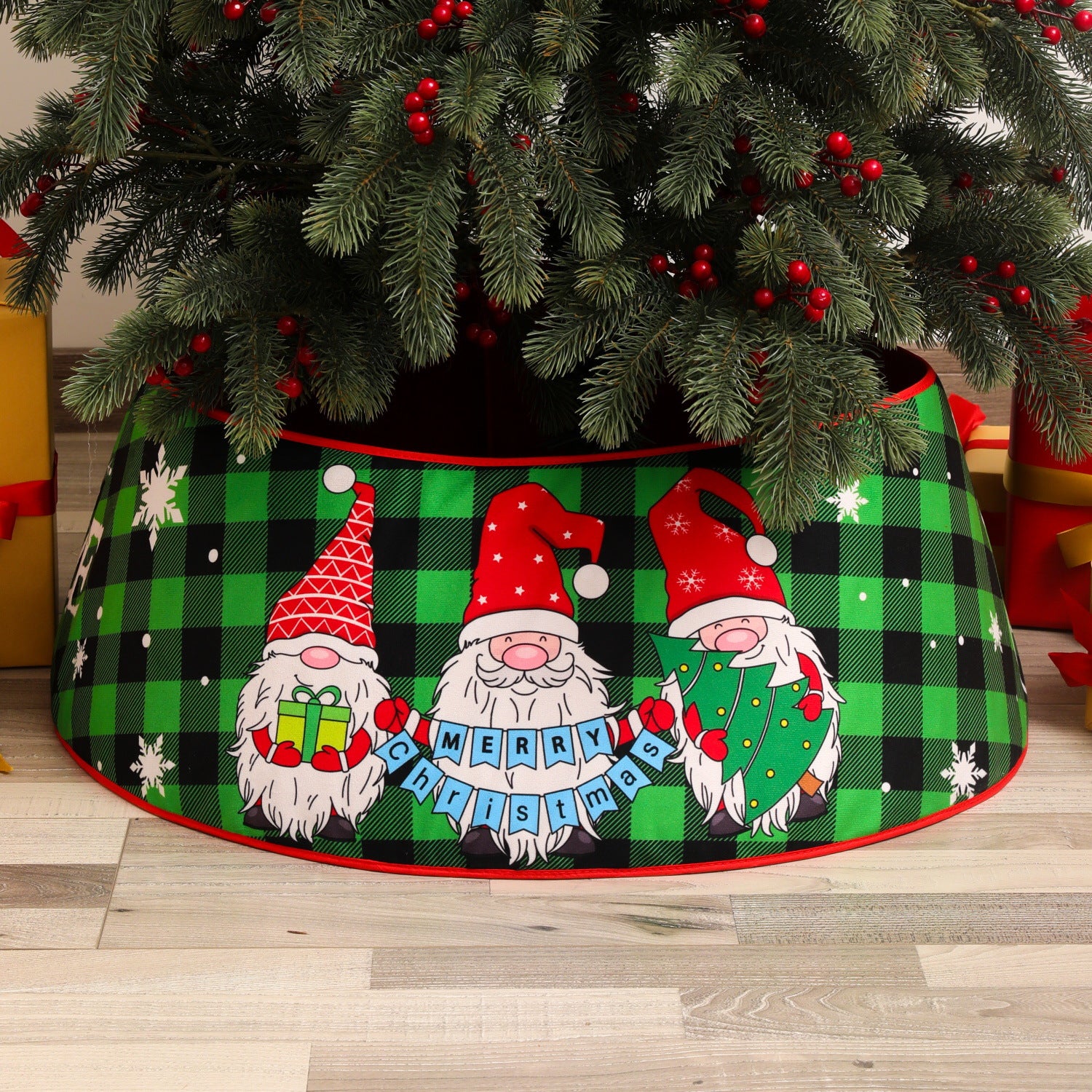 Wholesale Fabric Christmas Tree Skirt Base decoration Props