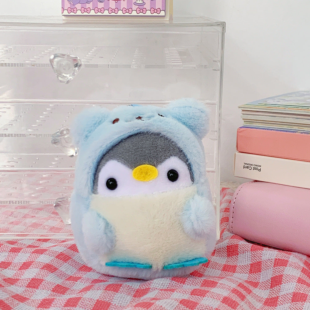 Wholesale Cute Plush Bear Transformed Into Penguin Backpack Doll Plush Pendant Keychain