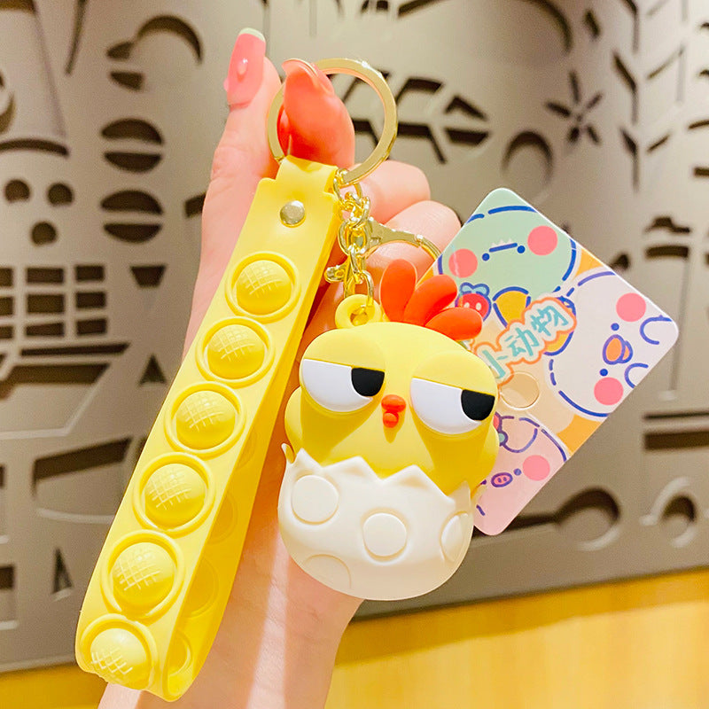 Wholesale Big Eyes Animal Unzip Cartoon Resin Keychain