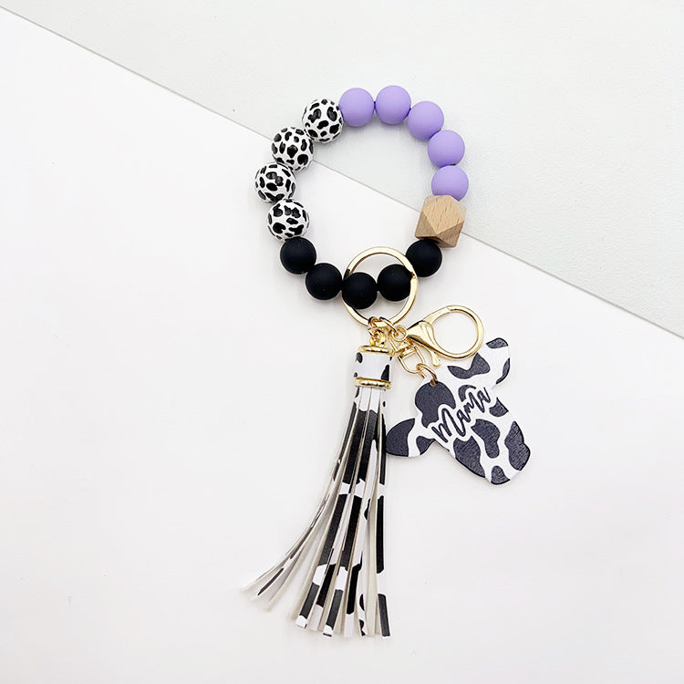 Wholesale Dairy Cow Grain Wood Beads Wood Chip Cow Head Western Style