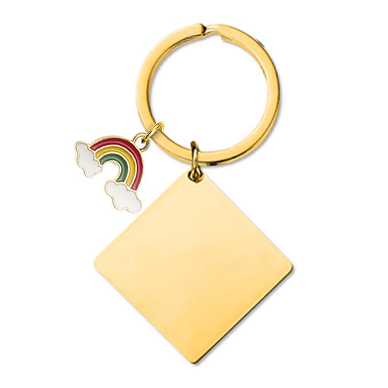 Wholesale Square Metal Keychain