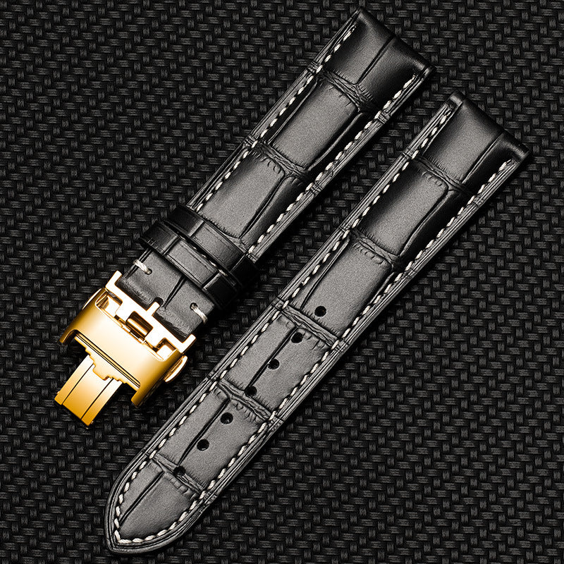 Wholesale Crocodile Patterned Cowhide Strap