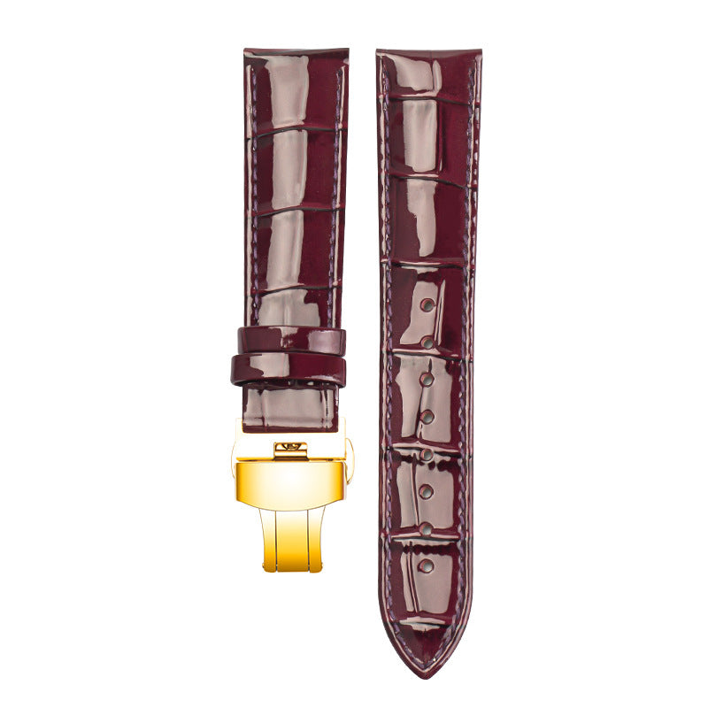 Wholesale Cowhide Lacquered and Glossy Watch Straps