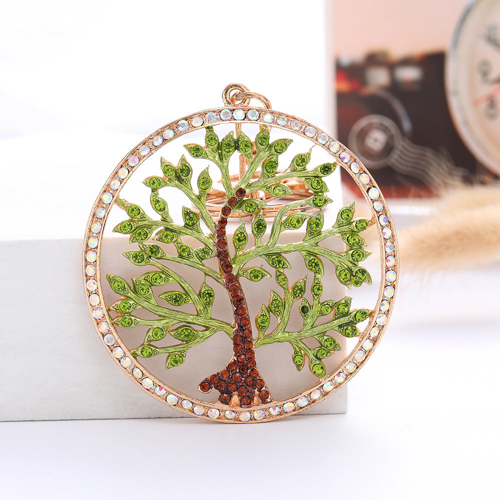 Wholesale Rhinestone Tree of Life Creative Alloy Keychain