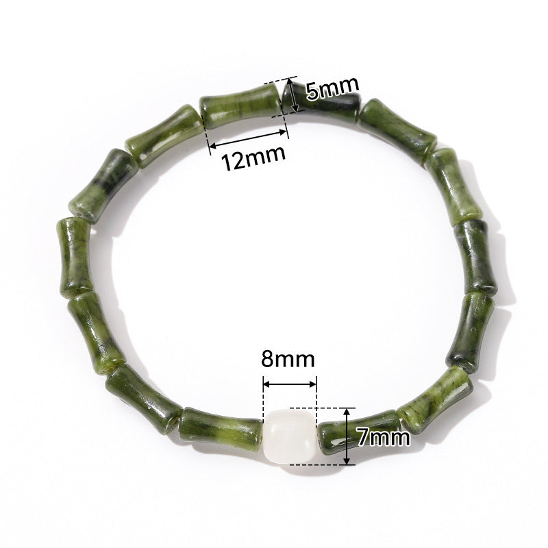Wholesale Olive Jade Bamboo Green Aventurine Bracelet