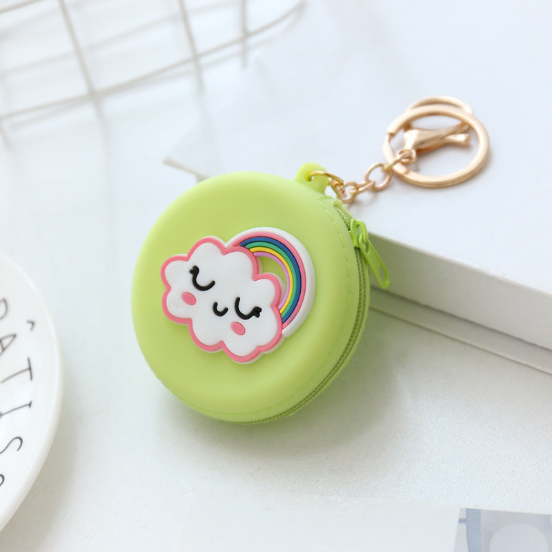 Wholesale Circular Silicone Zero Wallet Keychain