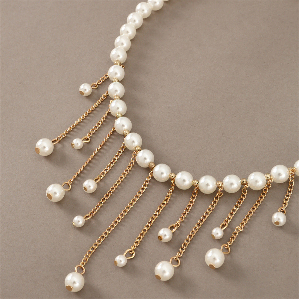 Wholesale Long Chain Tassel Pearl Necklace