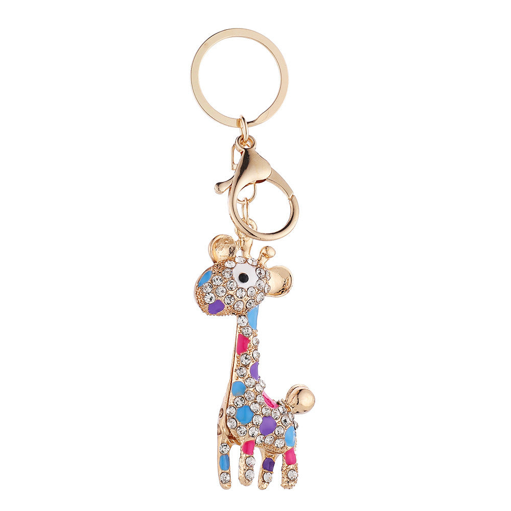 Wholesale Cute Metal Giraffe Keychain