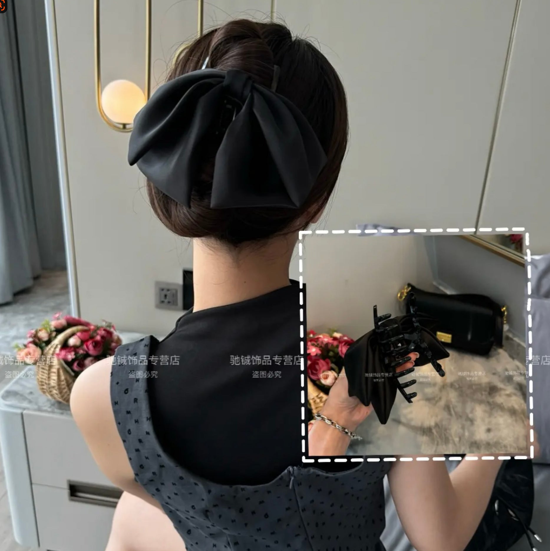 Wholesale Double-sided Cashew Flower Heart Bow Summer Holiday Fashion Hairpin