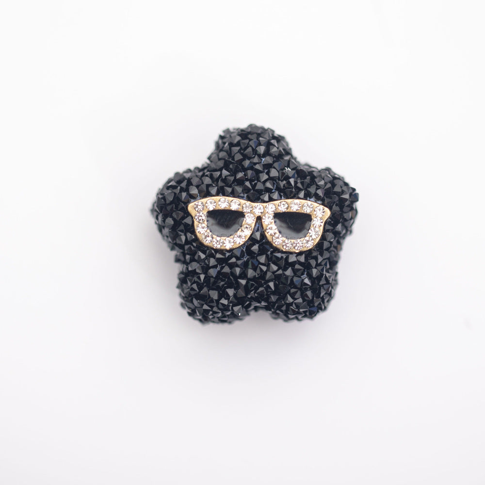 Wholesale Acrylic Small Star Sugar Pen Caps Beaded