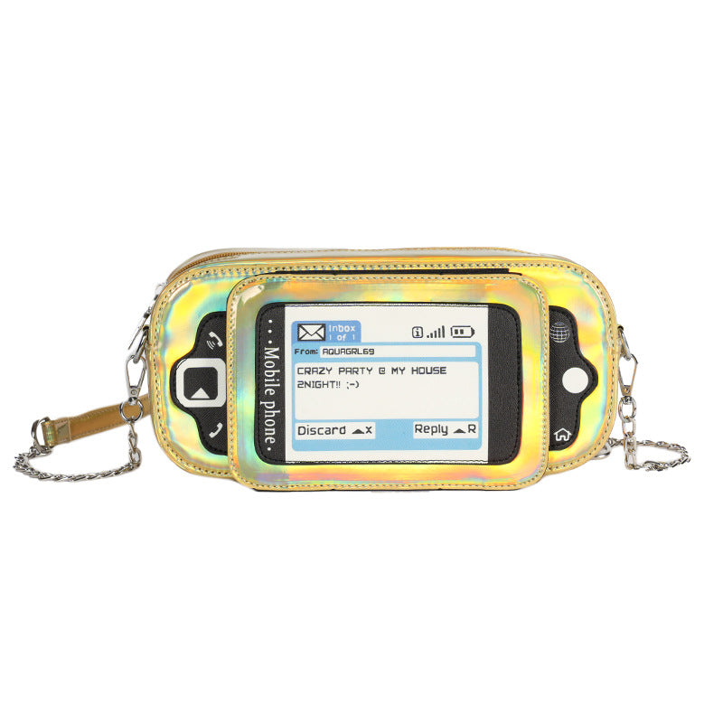 Wholesale PU Emulation Full Keyboard Mobile Phone Laser Diagonal Bag