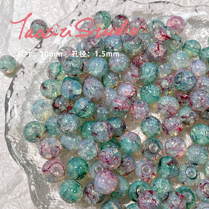 Cuentas de vidrio de ópalo de gradiente roto de 300pcs10mm de 300pcs10mm